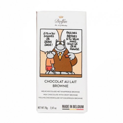 Tablette 70g - chocolat au lait brownie - Le Chat