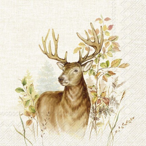 Serviette en papier 'Hunted deer cream'