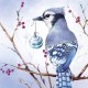 Serviette en papier 'Blue jay blue'