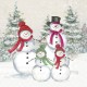 Serviette en papier 'Snowmen family'