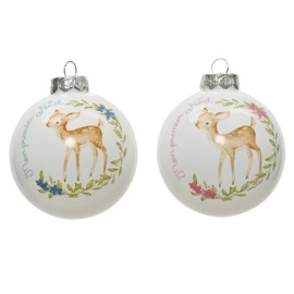 Boule verre cerf "Mon premier Noël"