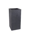 Pot Carré Haut VOLCANIA Décor Pierre - anthracite