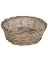 Evi Round Low Basket -SP- Panier décoratif en rotin – Rond, brun