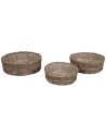Evi Round Low Basket -SP - Ensemble de paniers en rotin