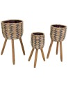 Loftier ZigZag Grey S3 - Paniers Ronds en roseau