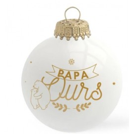 Boule noël " Papa ours"