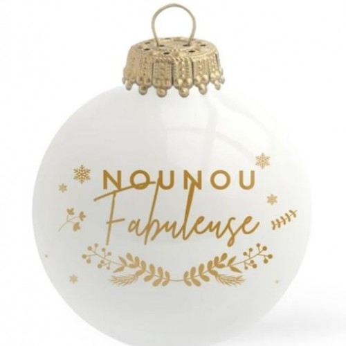 Boule noël " Nounou fabuleuse"