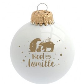 Boule noël " Noël en famille "