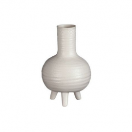 Vase sur pied blanc