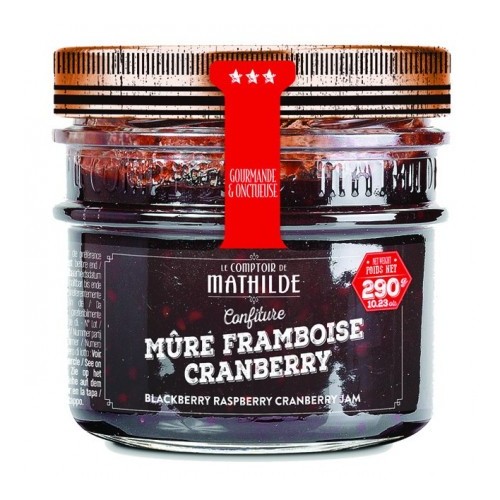 Confiture Mûre - Framboise - Cranberry 290G