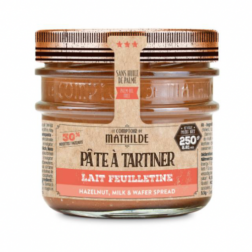 Pâte à tartiner Lait Noisette Feuilletine 250G