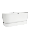 Pot Greenville roues blanc